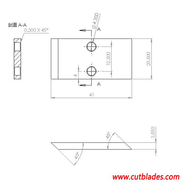 Replacement of Gala Pelletizer Replace Blade Knives - 041.020.003